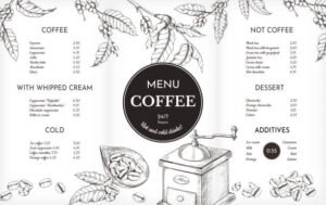 Coffee menu